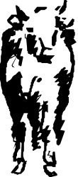 Black and White Silhouette of a Man's Face - Stunning Clipart Design