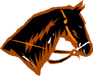 Horse Head Clipart on Black Background - Stunning and Bold Visuals