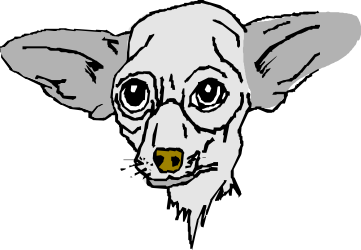 White Dog with Yellow Nose Clipart - Perfect for Your Creative Projects