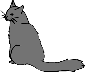 Cat Sitting on Ground Clipart: Adorable Feline Graphics