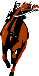 Horse and Rider in Motion Clipart - Dynamic Equine Art