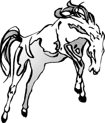 Horse Silhouette Against Black Background - Stunning Clipart