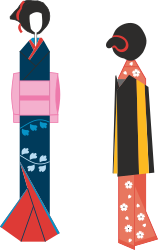 Kimono Women Clipart: Elegant Designs Featuring Two Women in Traditional Attire