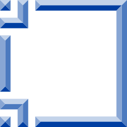 Blue Square with White Border Clipart - Versatile Graphic Design Element
