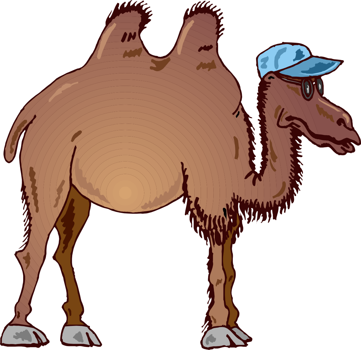 Camel with Hat Clipart: Fun and Whimsical Animal Illustrations
