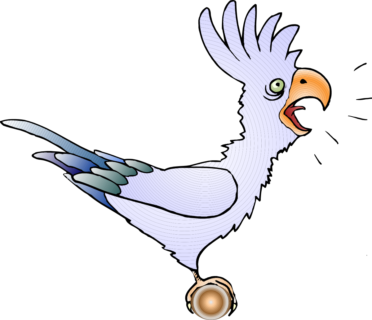 a white bird with a bell on its head clip art png transparent White Bird with Bell: Charming Clipart for Versatile Designs