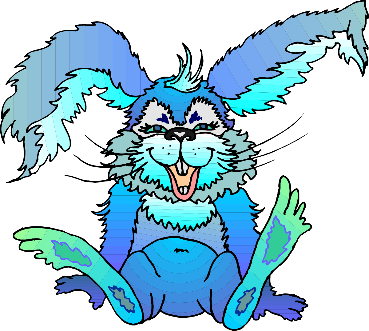 Cartoon Cat with Open Mouth Clipart - Fun and Playful Cat Illustrations