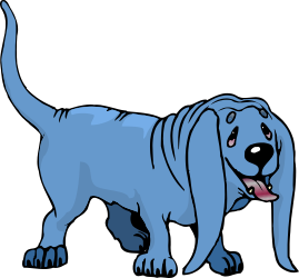Blue Dog Clipart on Black Background - Stunning Graphics for Your Projects