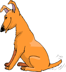 Dog Sitting with Open Mouth Clipart for Fun Designs