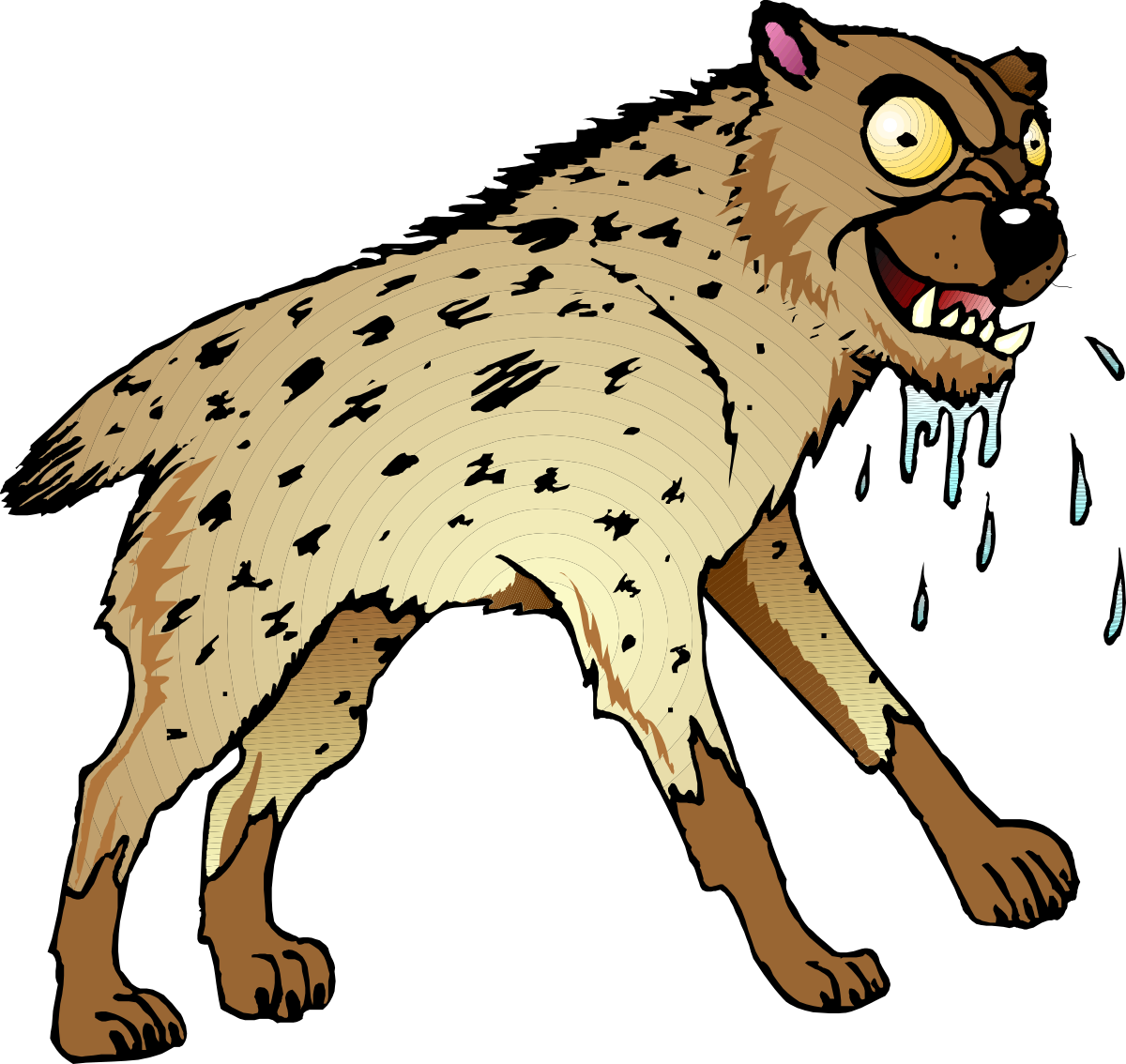 Cartoon Dog with Toothy Smile Clipart - Fun and Friendly Canine Illustration