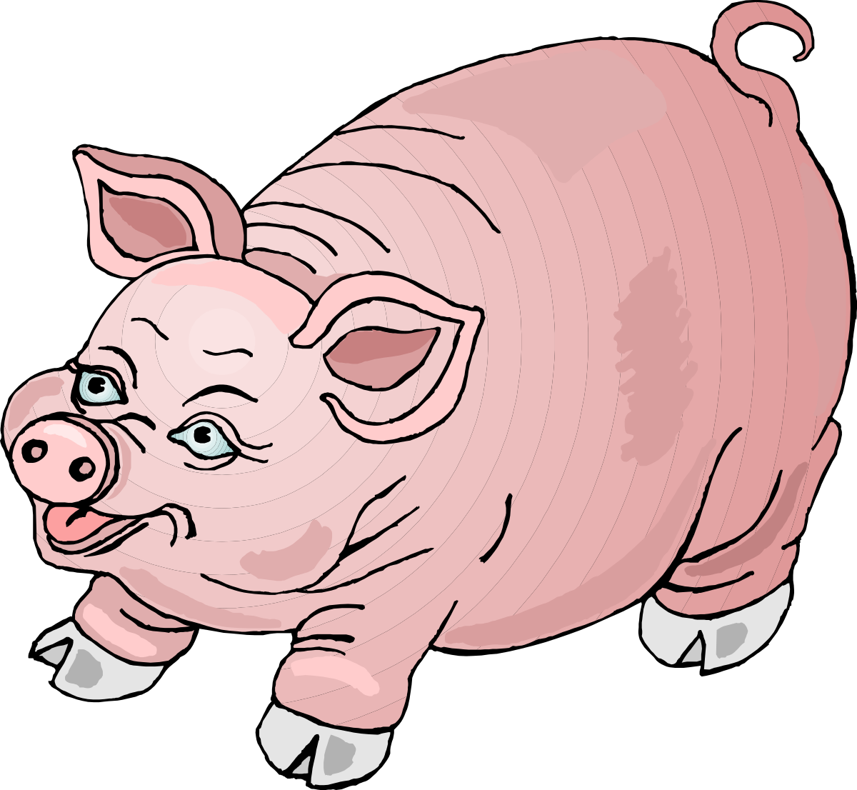 Pig with Big Nose Clipart for Fun Illustrations