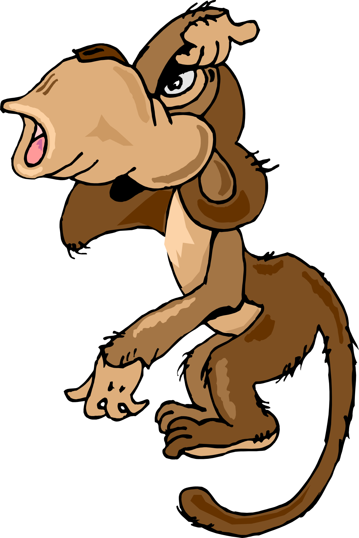 Cartoon Kangaroo with Open Mouth - Fun and Playful Clipart
