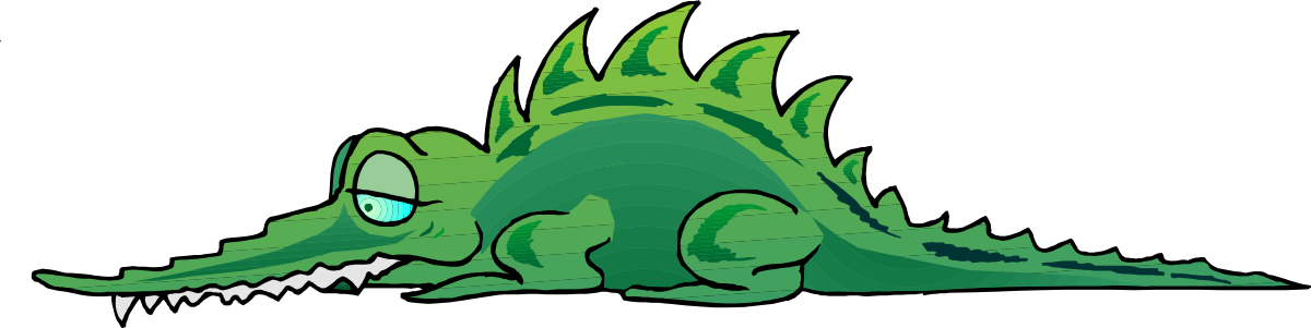 Green Dragon with Big Mouth Clipart for Creative Projects