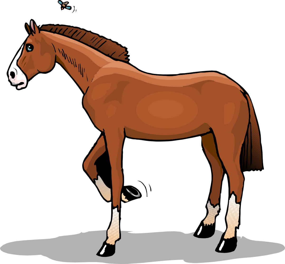 Horse Clipart with Unique White Spot Feature