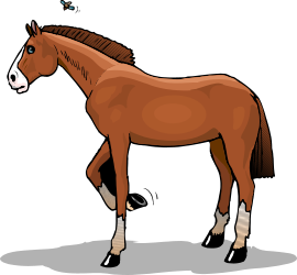 Horse Clipart with Unique White Spot Feature