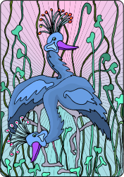 Bird with Flower in Beak - Charming Clipart for Nature Lovers