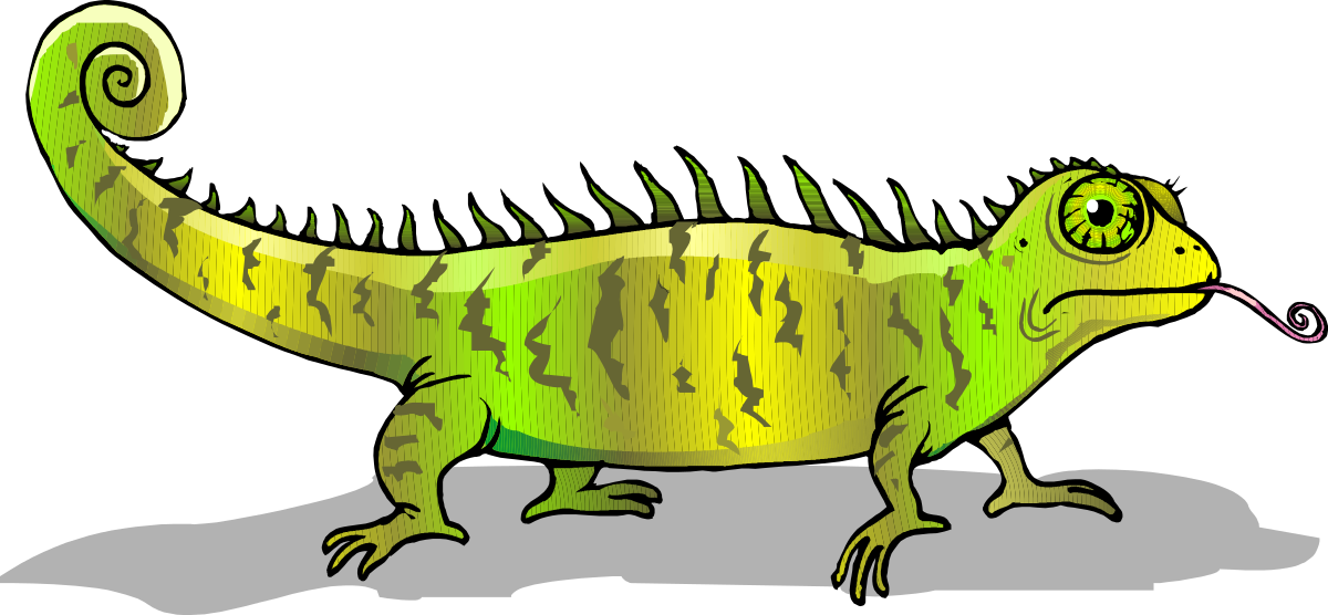 Lizard with Long Tail Clipart - Vibrant and Versatile