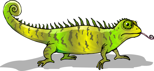 Lizard with Long Tail Clipart - Vibrant and Versatile