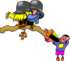 Bird Holding Stick in Beak Clipart for Nature Lovers