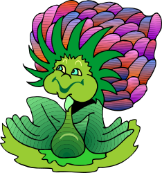 Cartoon Character with Flower in Hair - Whimsical Clipart Collection