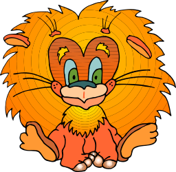 Cartoon Lion Sitting Down with Eyes Closed - Adorable Clipart for Your Projects