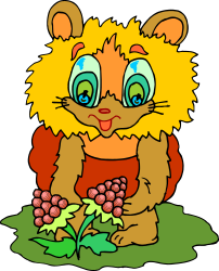 Cartoon Lion Sitting on Ground - Playful SVG Clipart