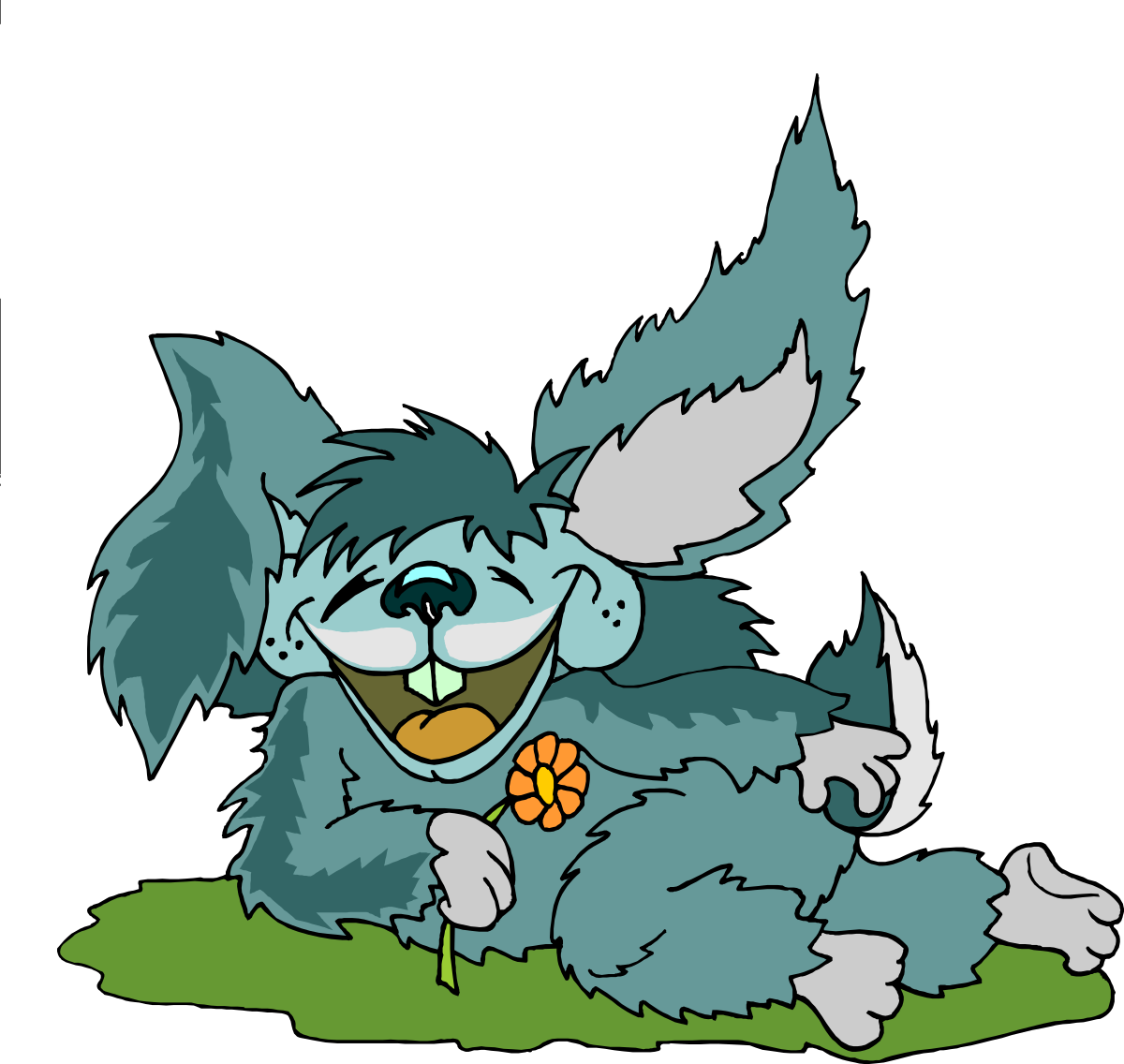 Cartoon Cat with Bow - Charming Clipart for Every Project