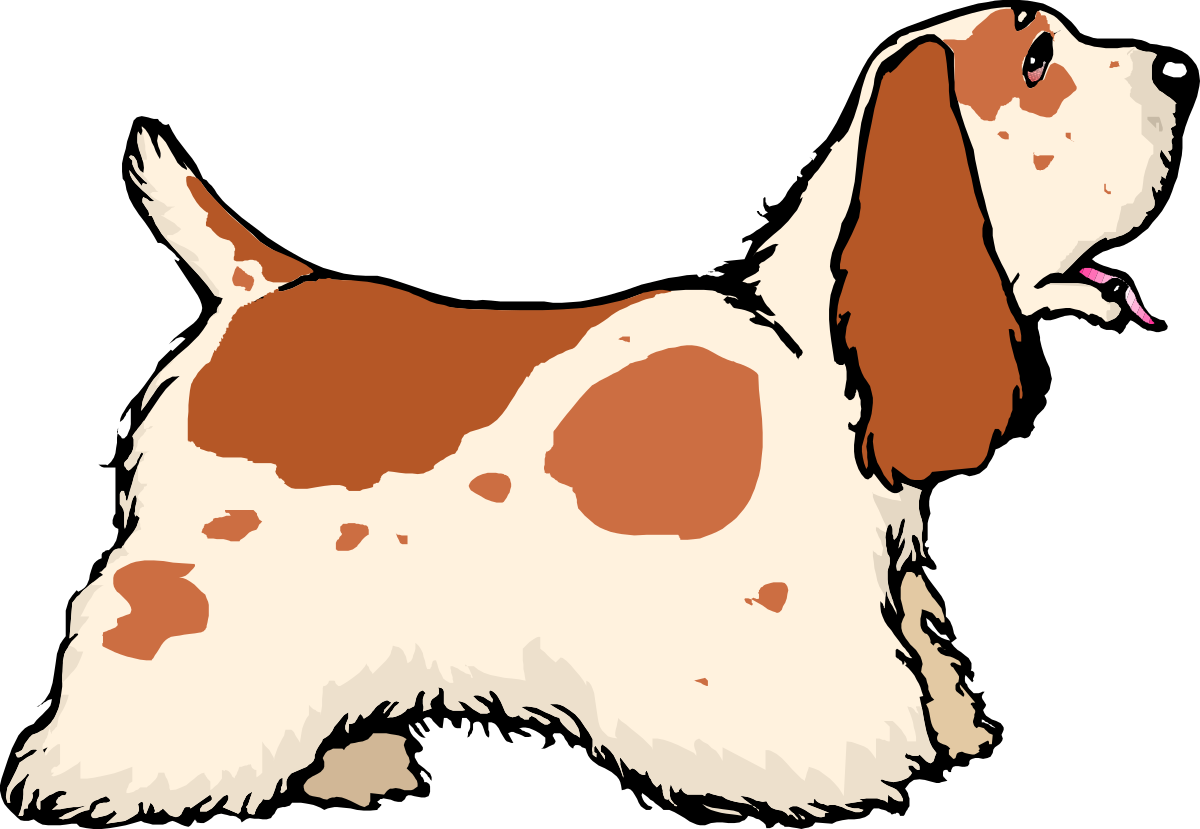 Brown and White Dog with Pink Collar Clipart - Adorable Pet Illustrations