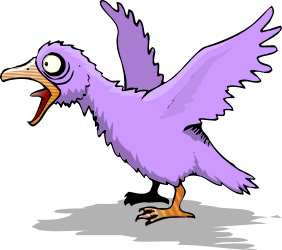 Purple Bird Spreading Wings Clipart for Vibrant Designs