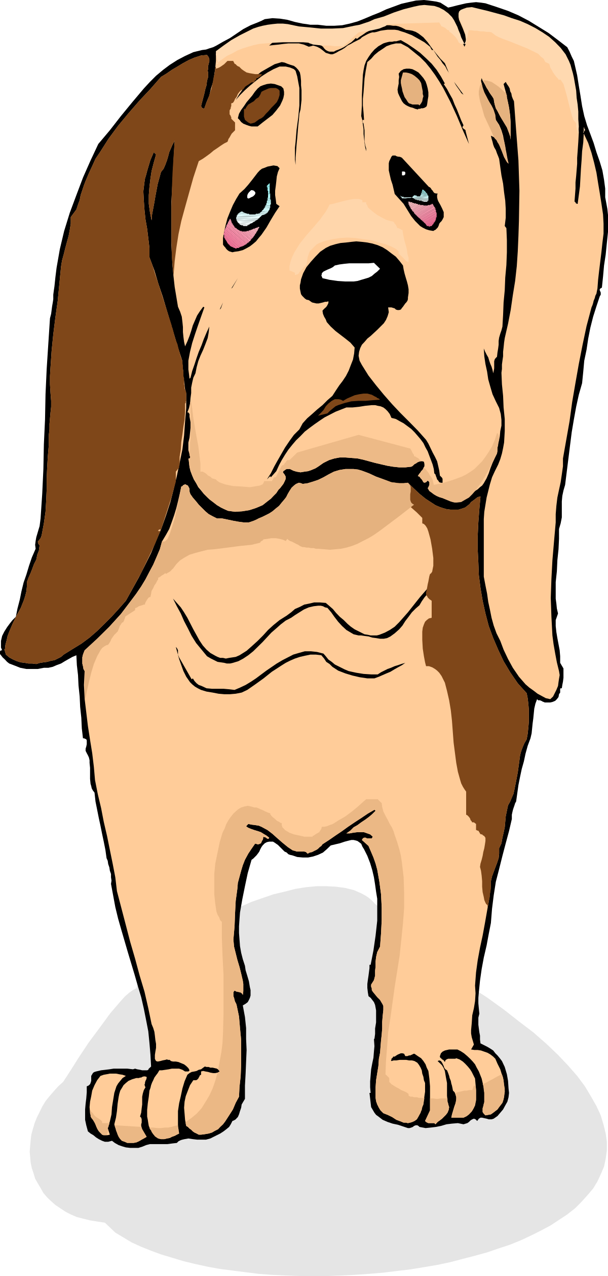 Brown Dog Clipart: Sad Expression for Your Projects