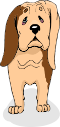 Brown Dog Clipart: Sad Expression for Your Projects