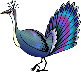 Colorful Bird with Wings Spread Clipart for Vibrant Designs