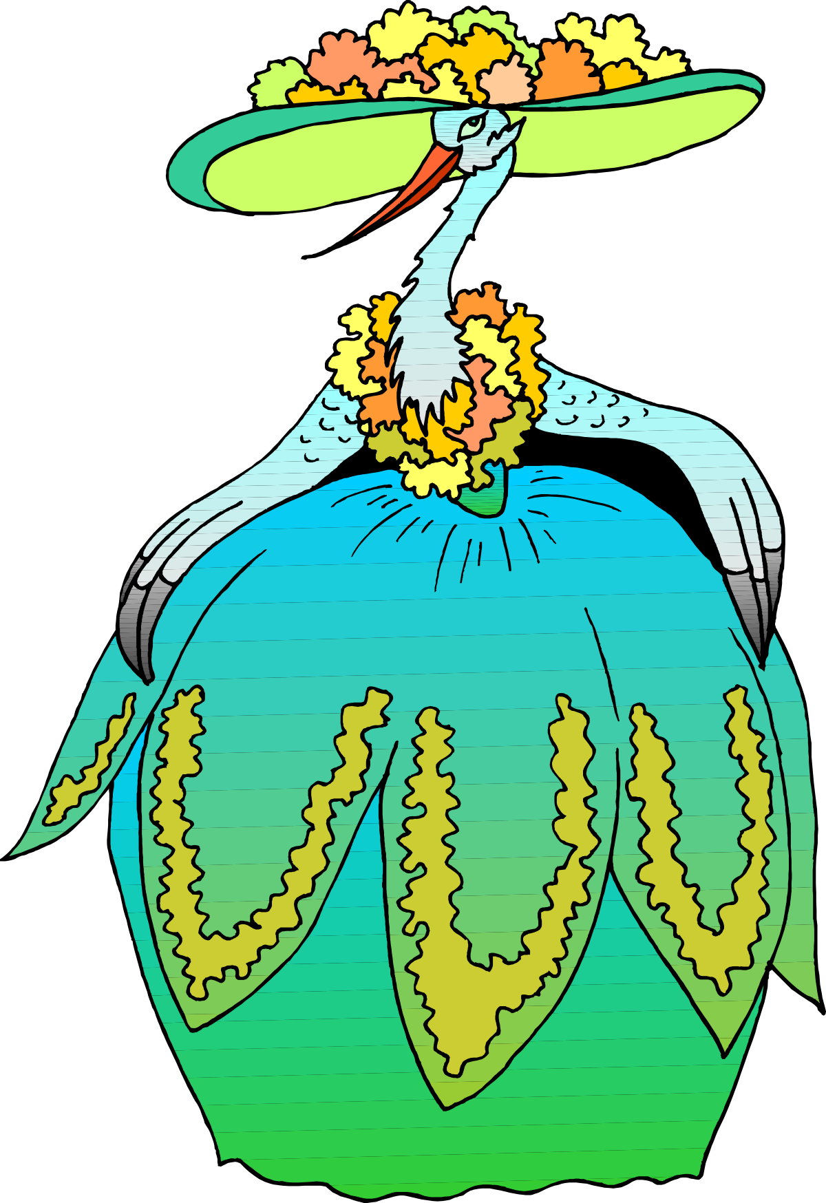 Cartoon Bird with Hat Clipart: Whimsical and Fun Designs
