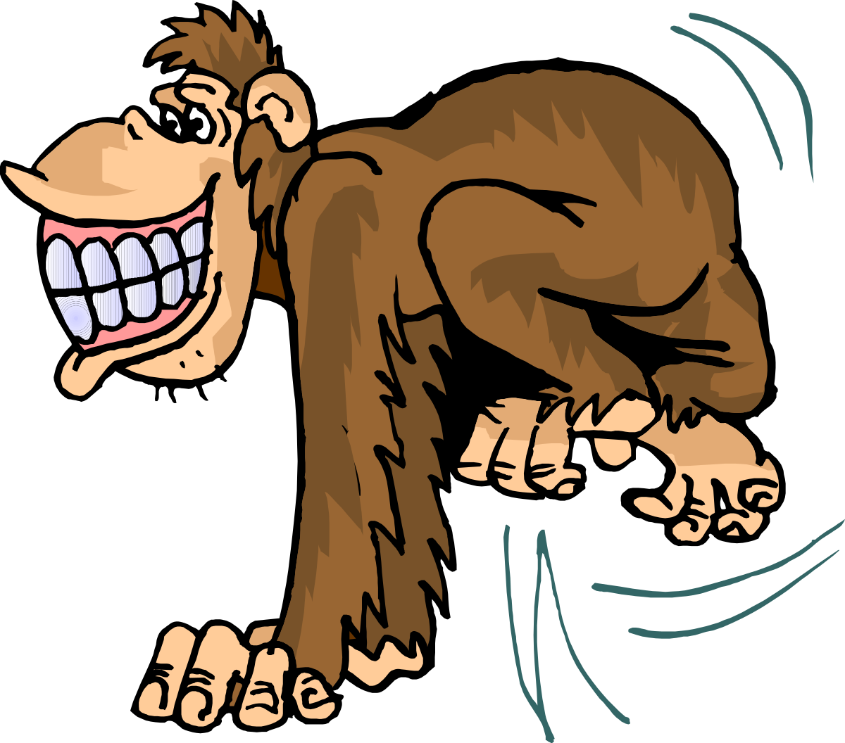 Cartoon Monkey with Big Smile Clipart for Fun Designs