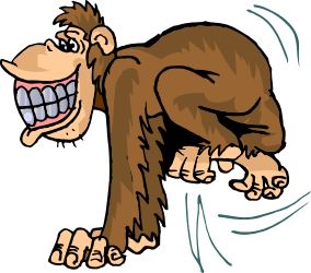 Cartoon Monkey with Big Smile Clipart for Fun Designs
