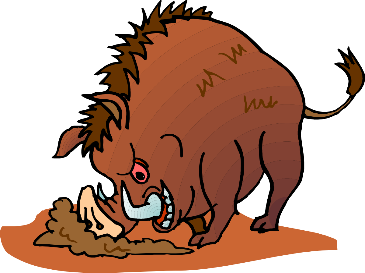 Bison Digging Hole in the Ground Clipart: Nature's Majestic Scene