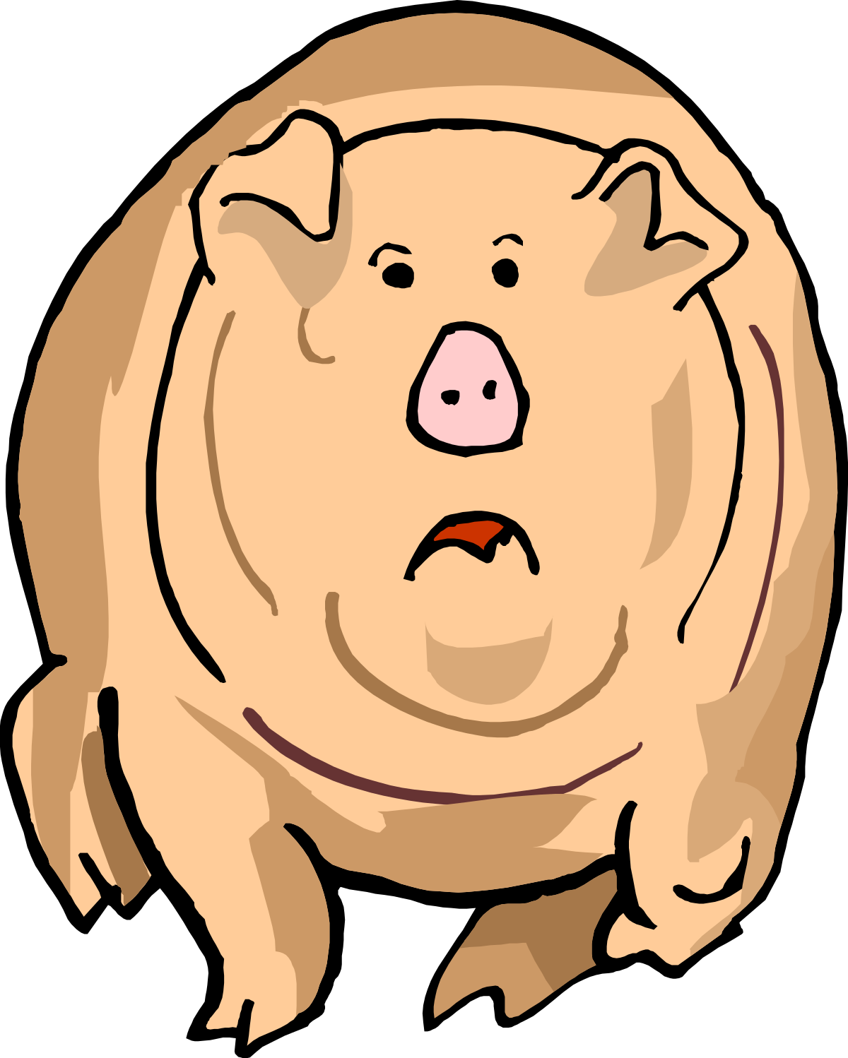 Surprised Pig Clipart: Delightful Expressions for Your Projects