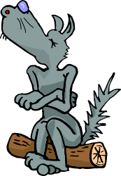 Cartoon Dog Sitting on a Log - Whimsical Clipart for Fun Projects
