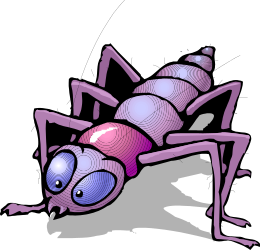 Cartoon Bug with Big Blue Eye Clipart - Fun and Whimsical Illustrations