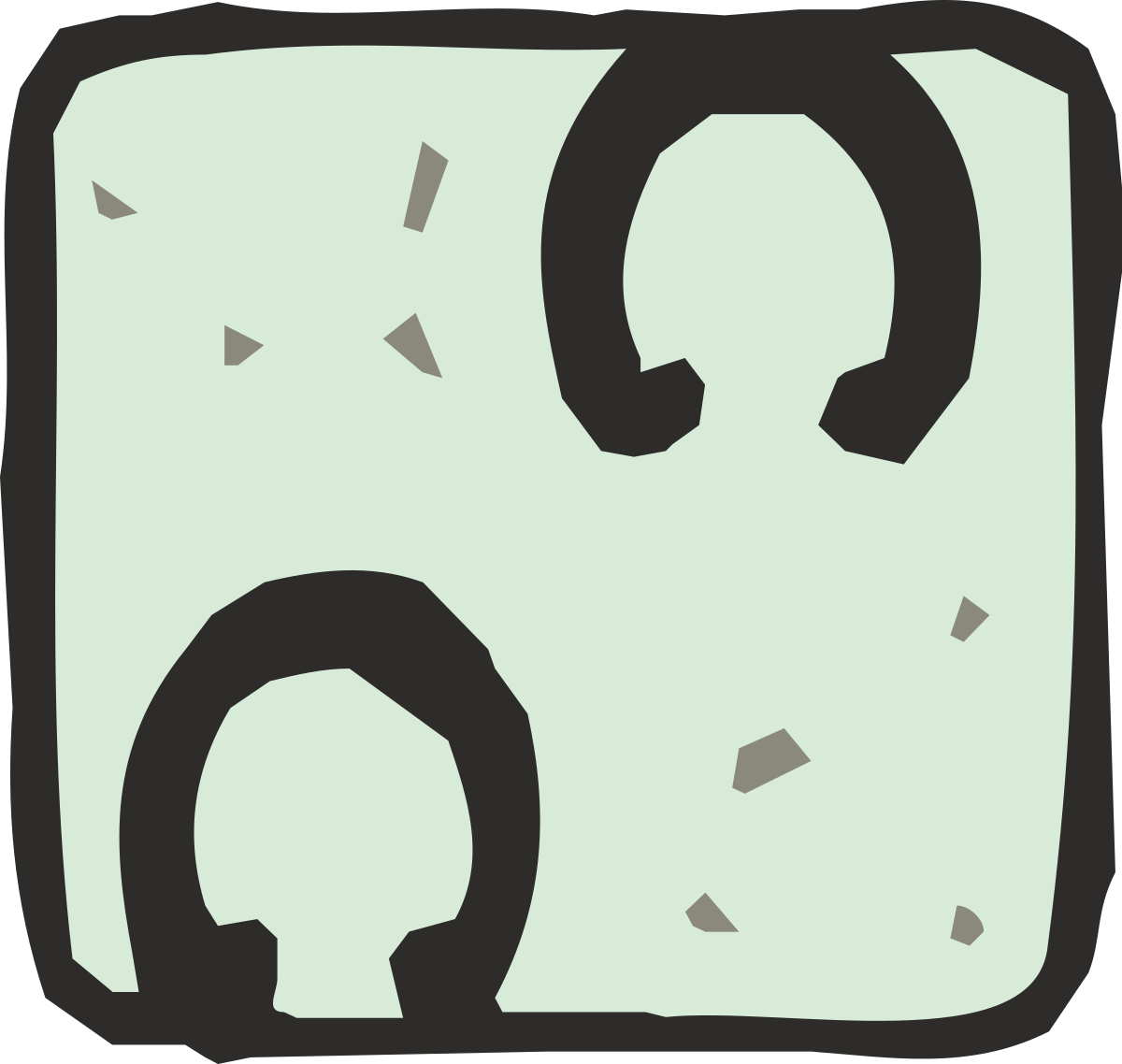 Black and White Square with Circle Clipart for Creative Projects