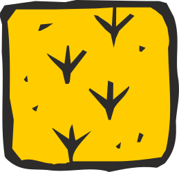 Yellow Square with Black Arrows Clipart for Creative Projects