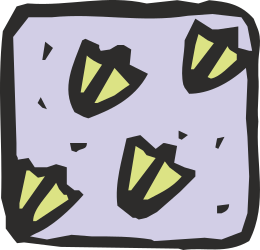 Black and Yellow Square with Colorful Paper Clipart
