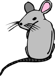 Mouse Clipart Sitting on Black Background  Perfect for Creative Projects