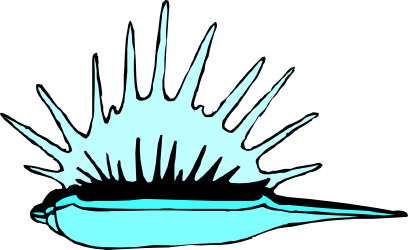 Blue and White Water Splash Clipart on Black Background