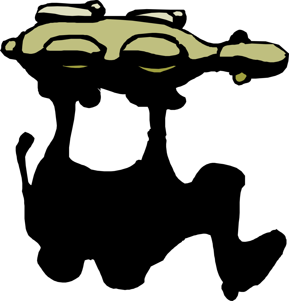 Bearded Man Clipart: Black and White Illustration for Creative Projects