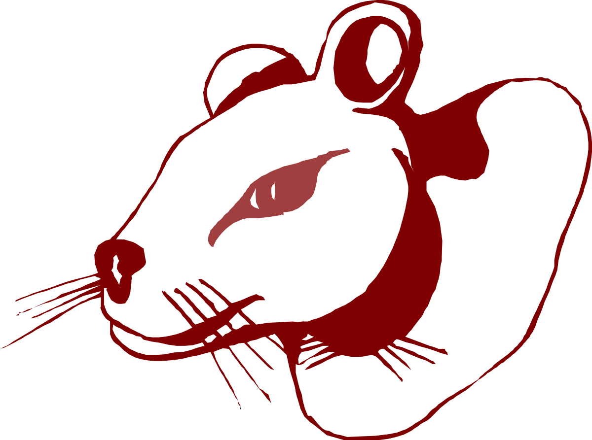a white and red mouse head clip art png transparent White and Red Mouse Head Clipart for Playful Designs