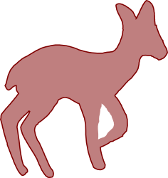 Deer Silhouette Against Black Background  Captivating Clipart for Your Projects