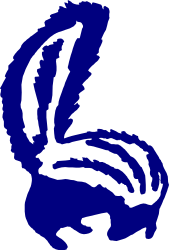 Blue and White Rabbit Clipart with White Tail for Creative Projects
