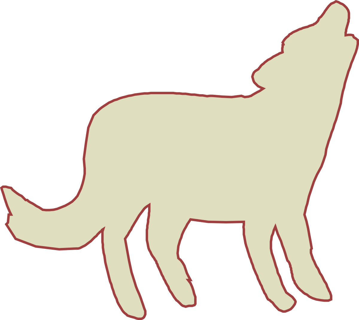 a silhouette of a wolf clip art png transparent Wolf Silhouette Clipart: Majestic Animal Shadow Art for Your Projects