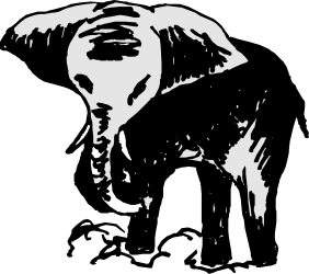 Dog Clipart: Black and White Drawing of a Playful Pup